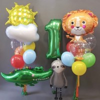Оформление шарами «День рождения в Джунглях»